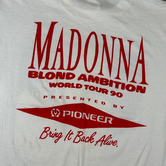 Vintage Madonna 1990 Blond Ambition Tour Sz Large Single Stitch Reprint T-Shirt - Picture 6 of 9